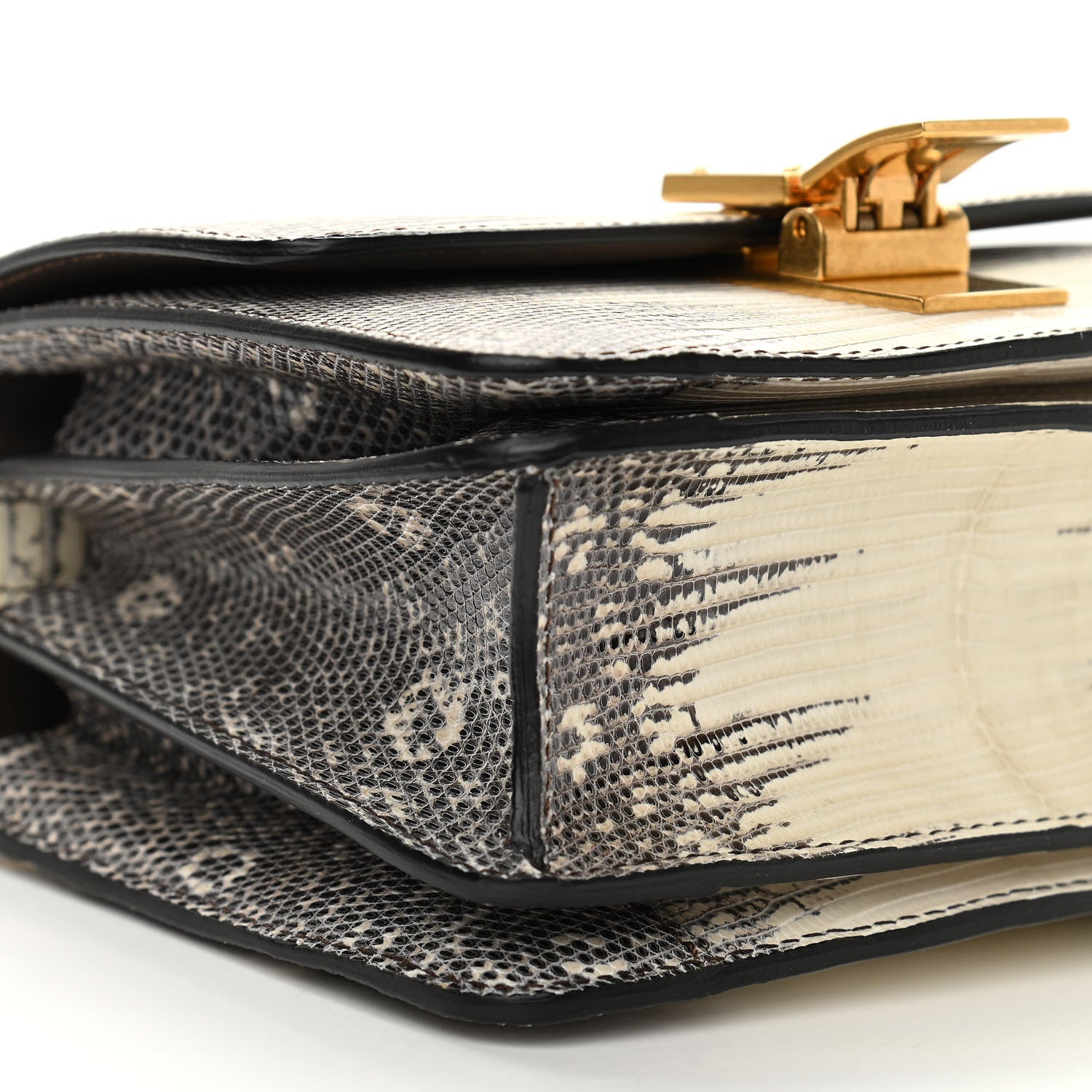 Celine Lizard Small Classic Box Flap Bag Natural 9 of 10