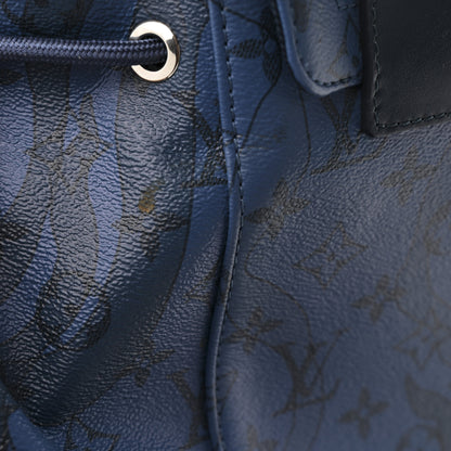 Louis Vuitton Monogram Aquagarden Christopher MM Backpack Abyss Blue 11 of 14
