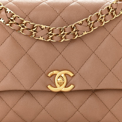 Chanel Caviar Quilted Coco First Flap Beige 8 of 11