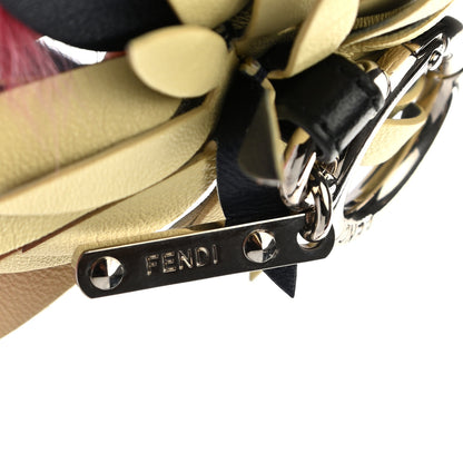 Fendi Fox Rabbit Fur Nappa Pineapple Bag Charm Rosa Scuro Banana Multicolor 4 of 4