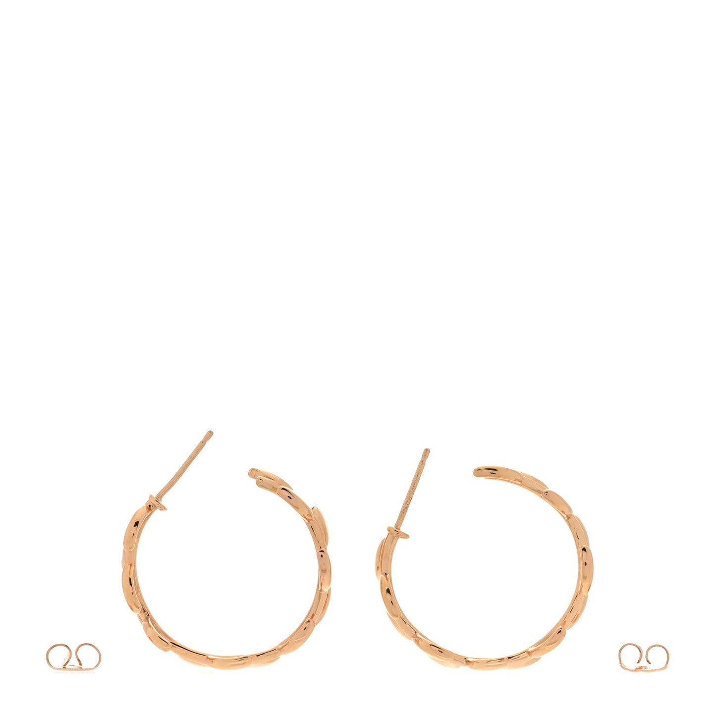 18K Rose Gold Paloma Picasso Olive Leaf Hoop Earrings