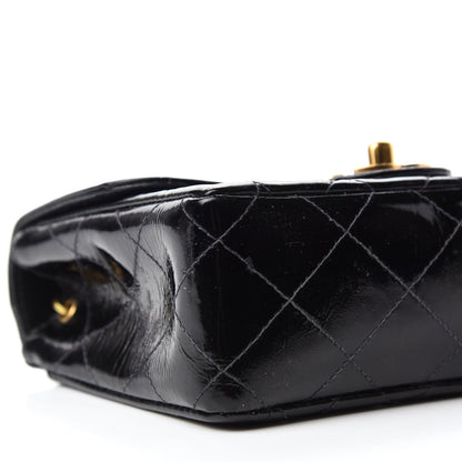 Chanel Patent Calfskin Quilted Mini Square Flap Black 6 of 11