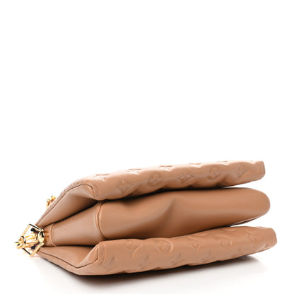 Louis Vuitton Lambskin Embossed Monogram Coussin PM Camel 3 of 4