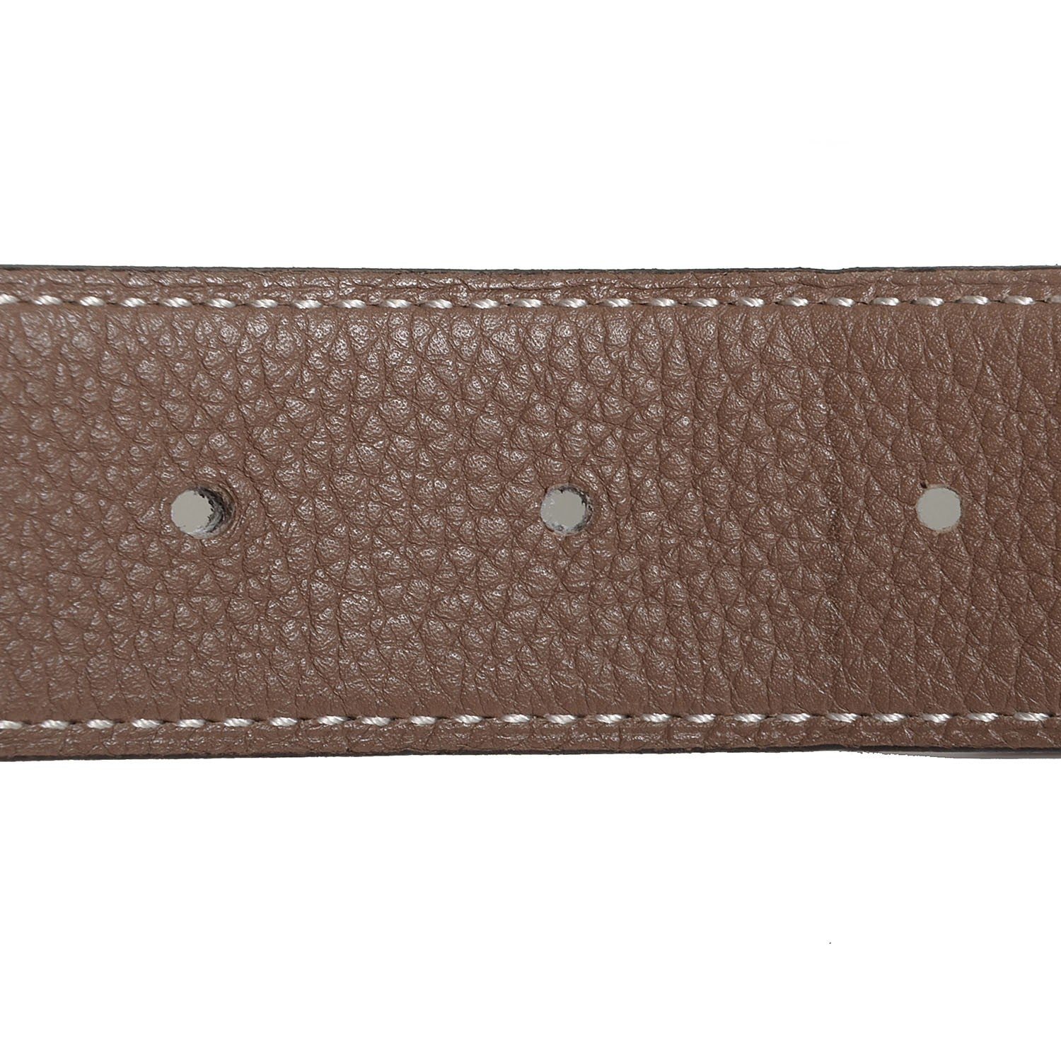 Hermes Box Togo 32mm H Belt 95 Etoupe Black 5 of 7