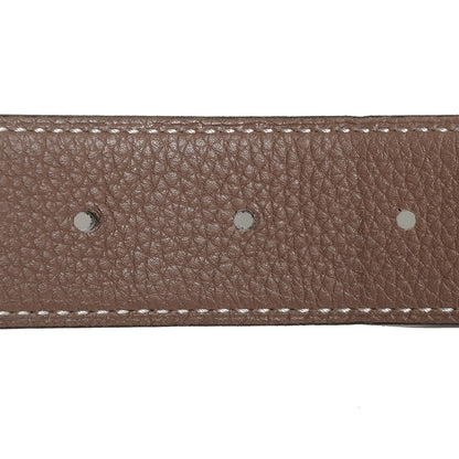 Hermes Box Togo 32mm H Belt 95 Etoupe Black 5 of 7