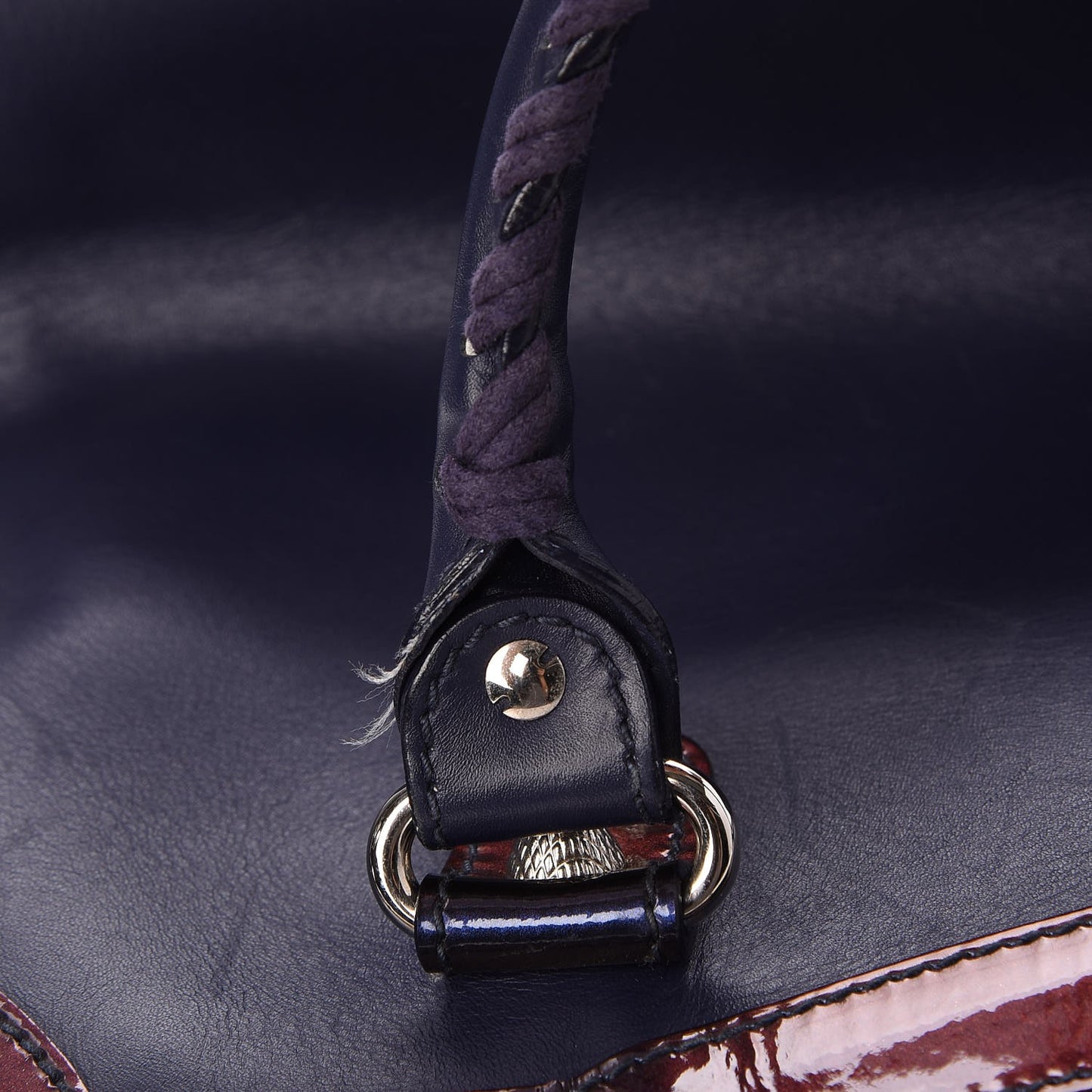 Smooth Calfskin Metallic Patent Giant 12 Silver Hardware City Ultraviolet