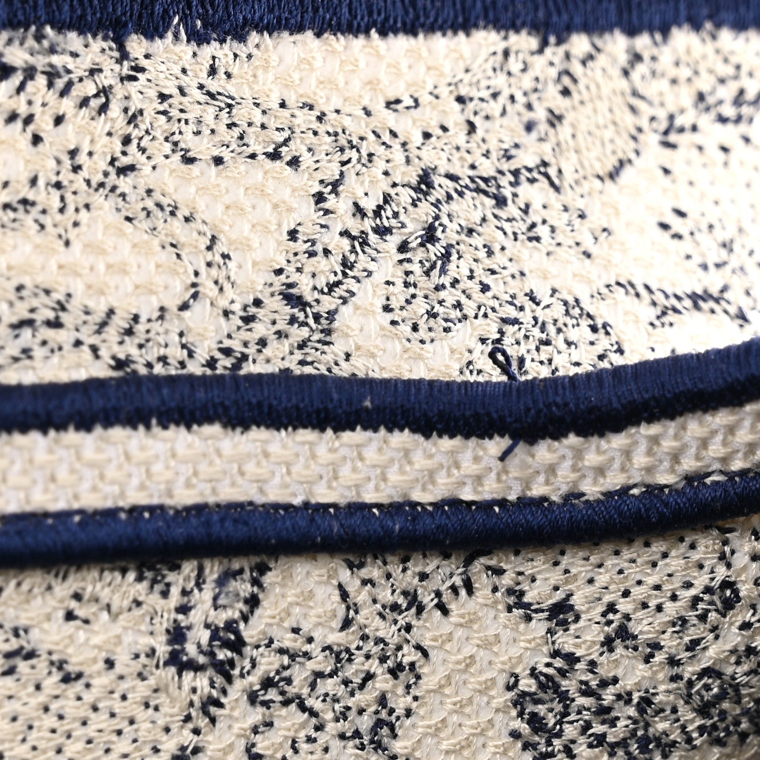 Christian Dior Canvas Embroidered Toile de Jouy Saddle Bag Blue 11 of 13
