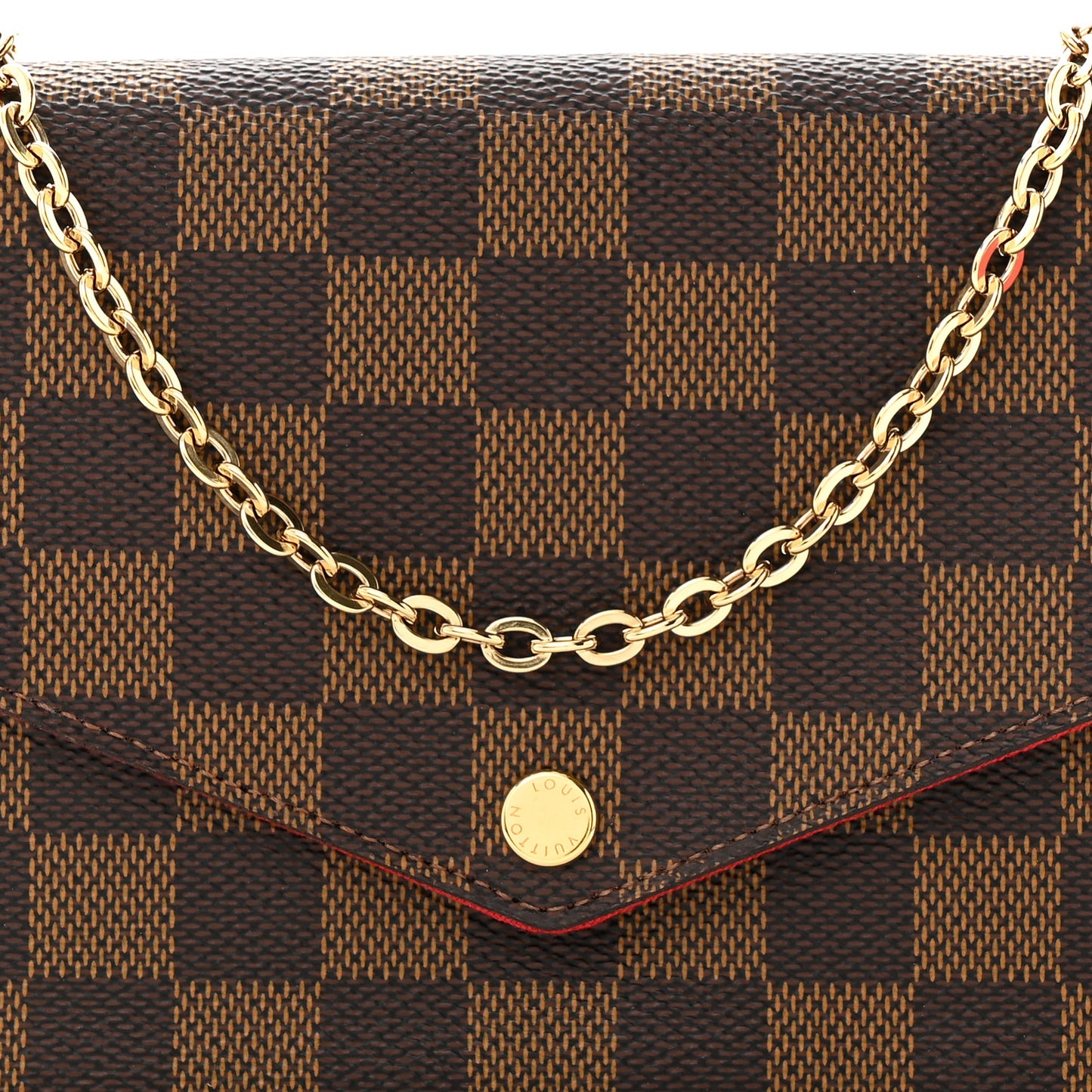 Damier Ebene Pochette Felicie Chain Wallet