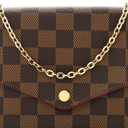 Louis Vuitton Damier Ebene Pochette Felicie Chain Wallet 10 of 13