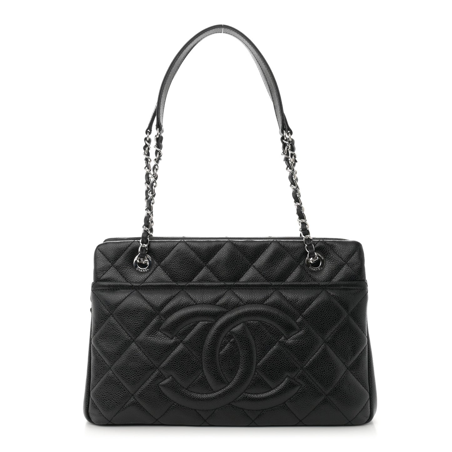 Caviar Quilted Timeless CC Soft Tote Black