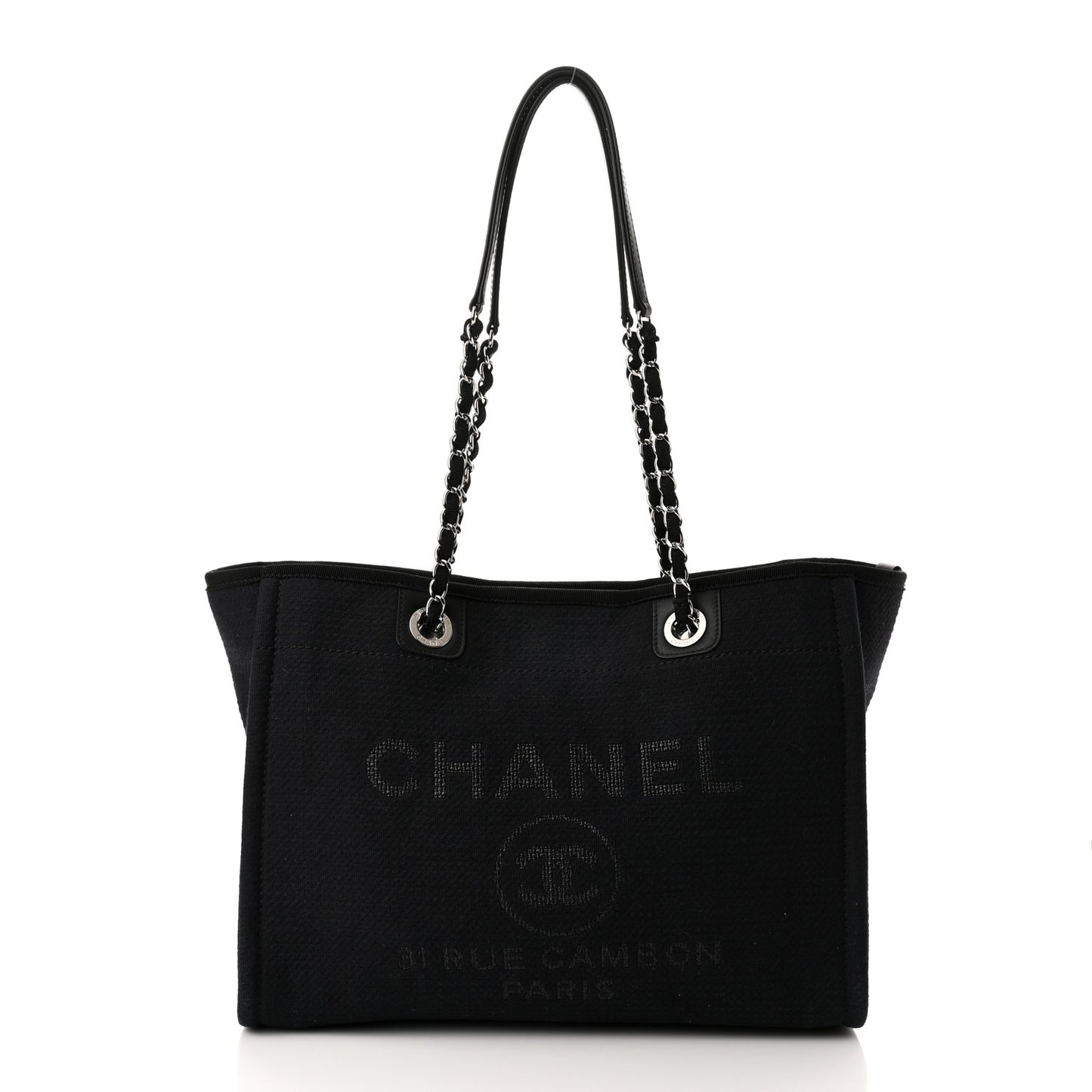 Canvas Small Deauville Tote Black