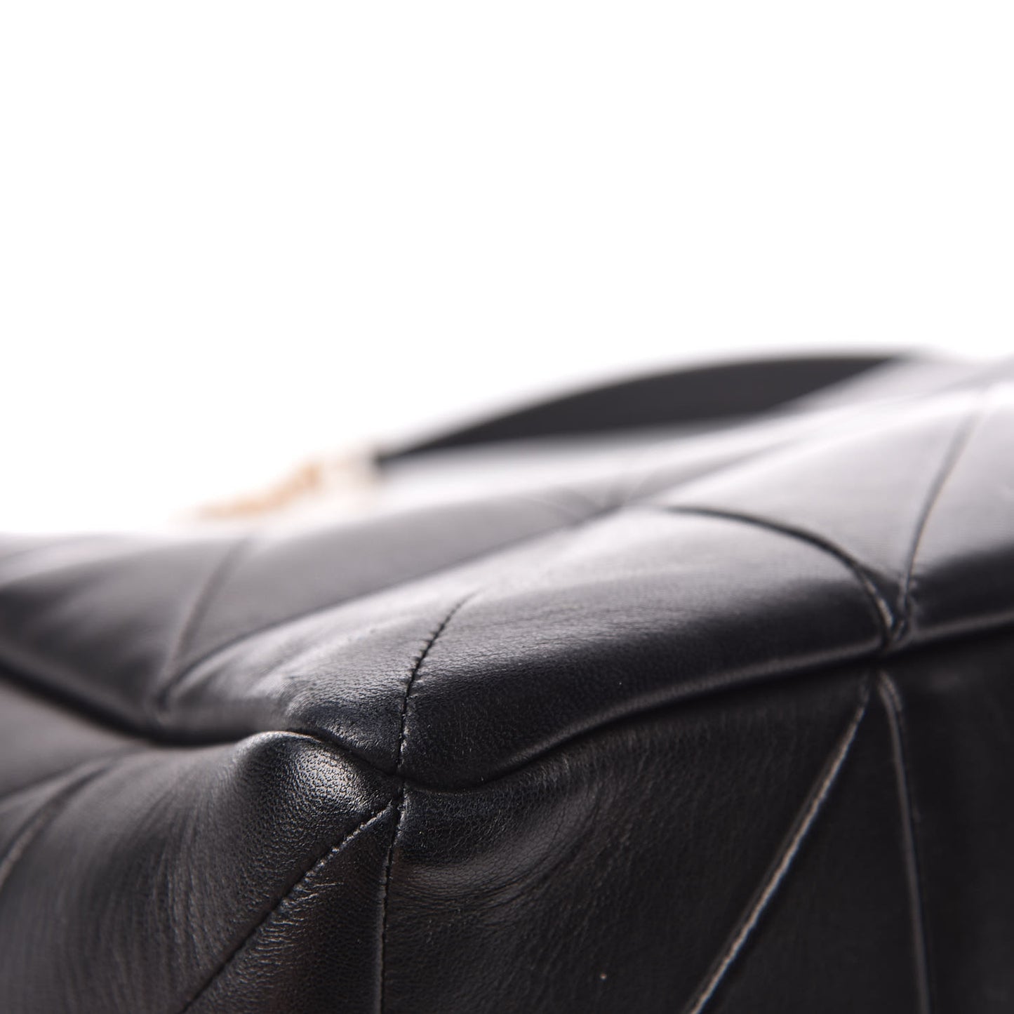 Lambskin Patchwork Monogram Large Jamie Black