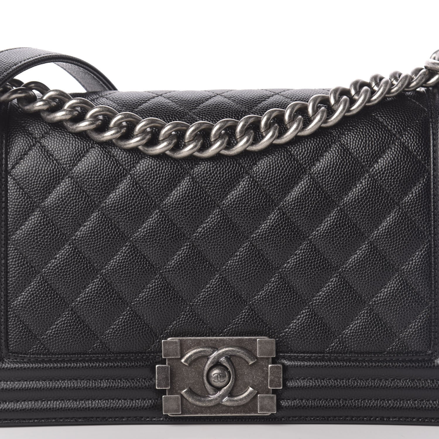 Chanel Caviar Quilted Medium Boy Flap Black 11 of 11