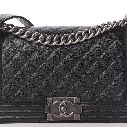 Chanel Caviar Quilted Medium Boy Flap Black 11 of 11
