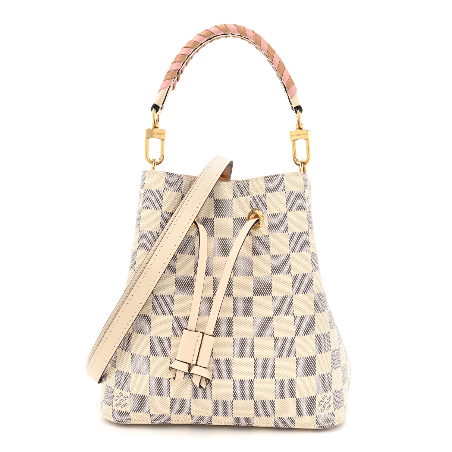 Louis Vuitton Damier Azur Braided Neonoe BB Pink 1 of 15