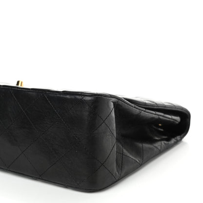 Chanel Lambskin Quilted Jumbo Double Flap Black 10 of 14
