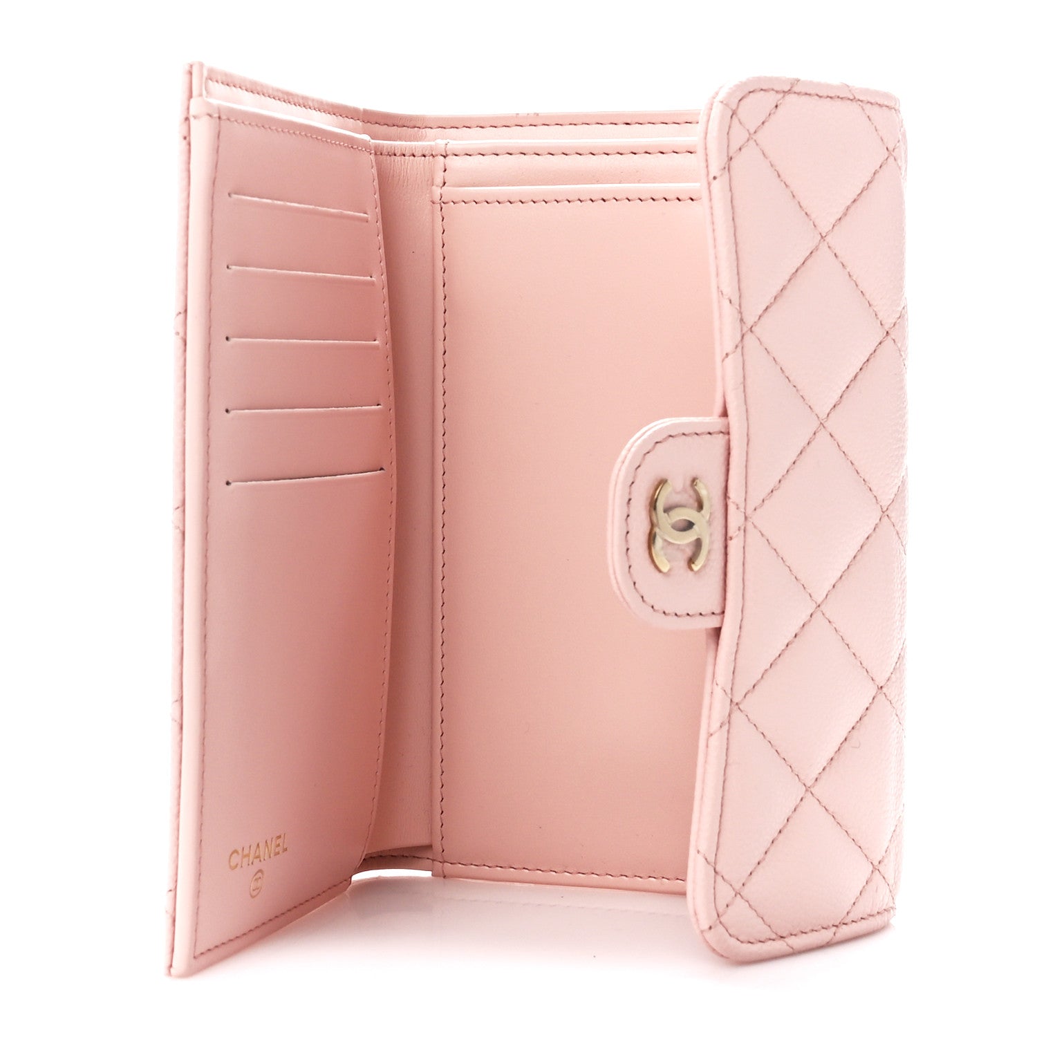 Chanel Caviar Quilted Medium Flap Wallet Light Pink 7 of 14