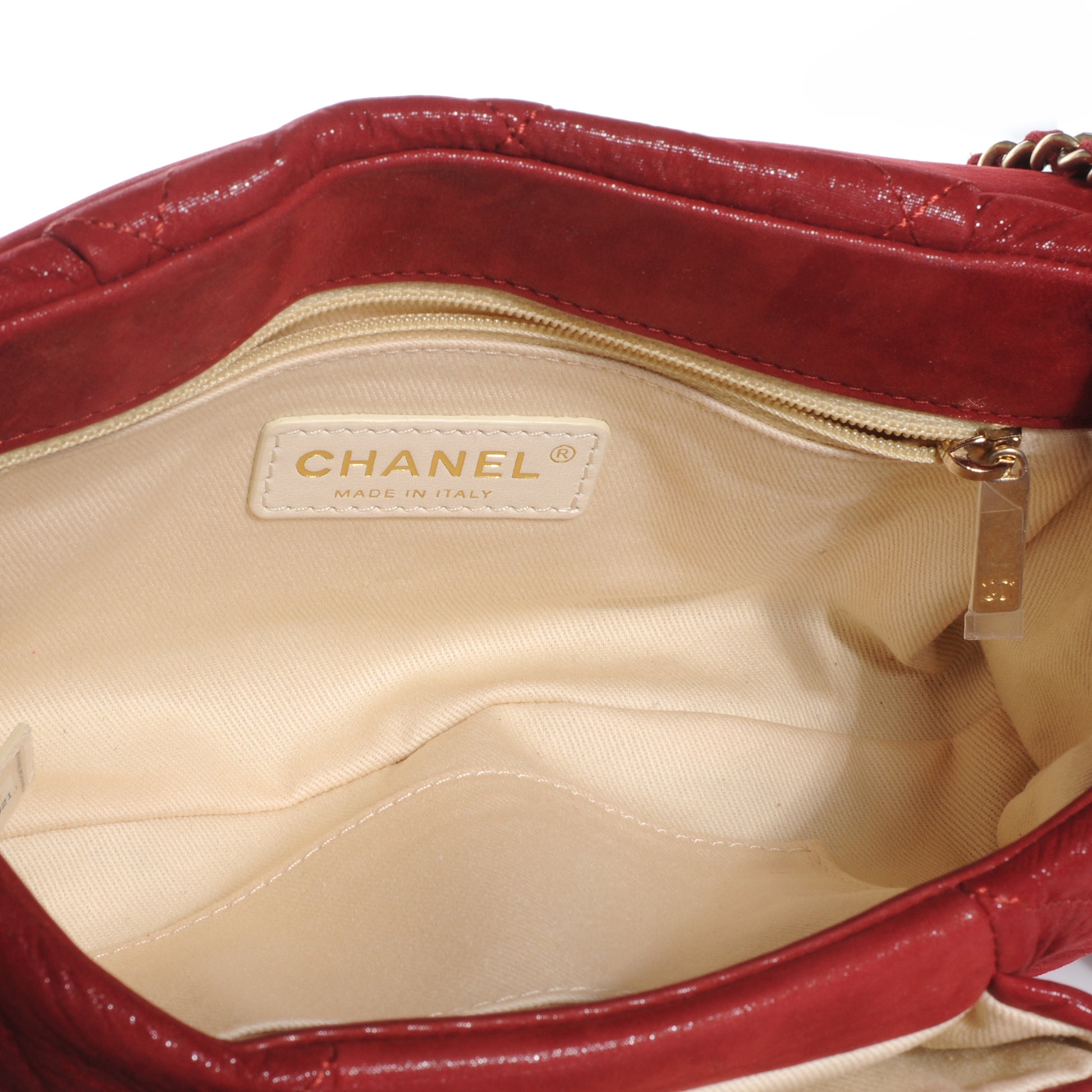Chanel Iridescent Calfskin Chic Quilt Flap Red 6 of 8