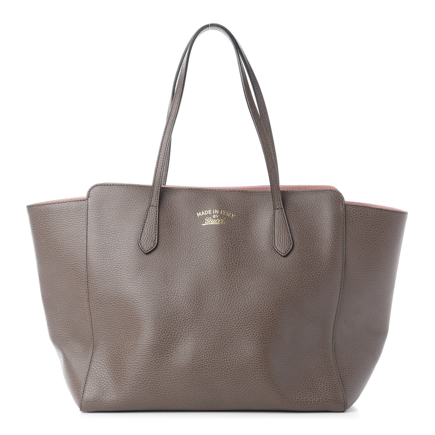 Dollar Calfskin Medium Swing Tote Grey Field Soft Pink