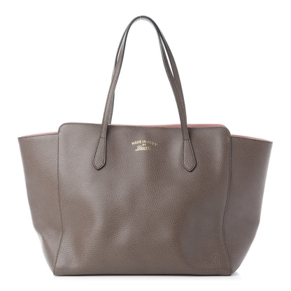 Gucci Dollar Calfskin Medium Swing Tote Grey Field Soft Pink 1 of 8