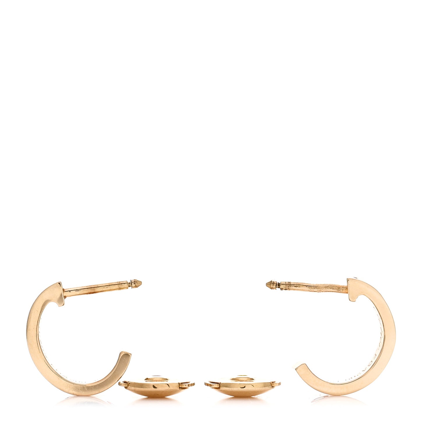 18K Yellow Gold Small LOVE Hoop Earrings