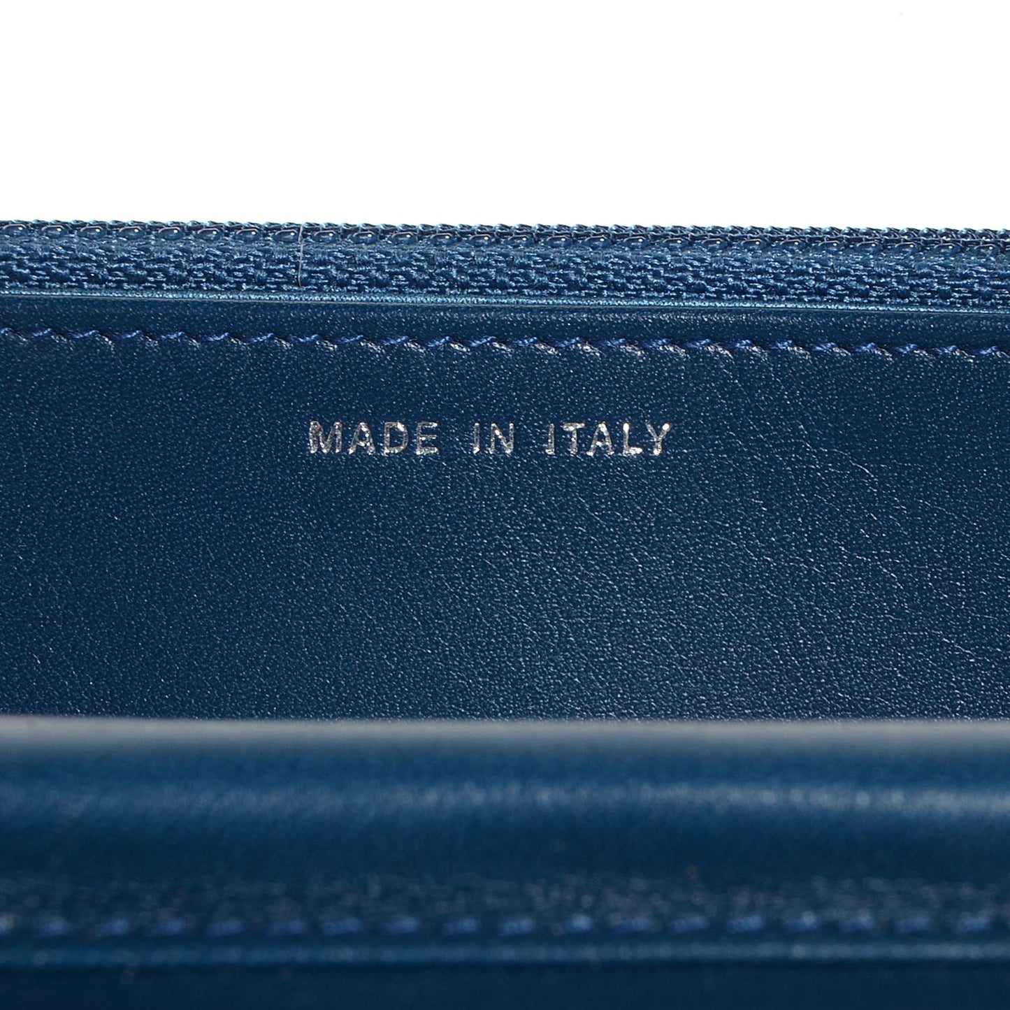 Patent Camellia Wallet on Chain WOC Royal Blue