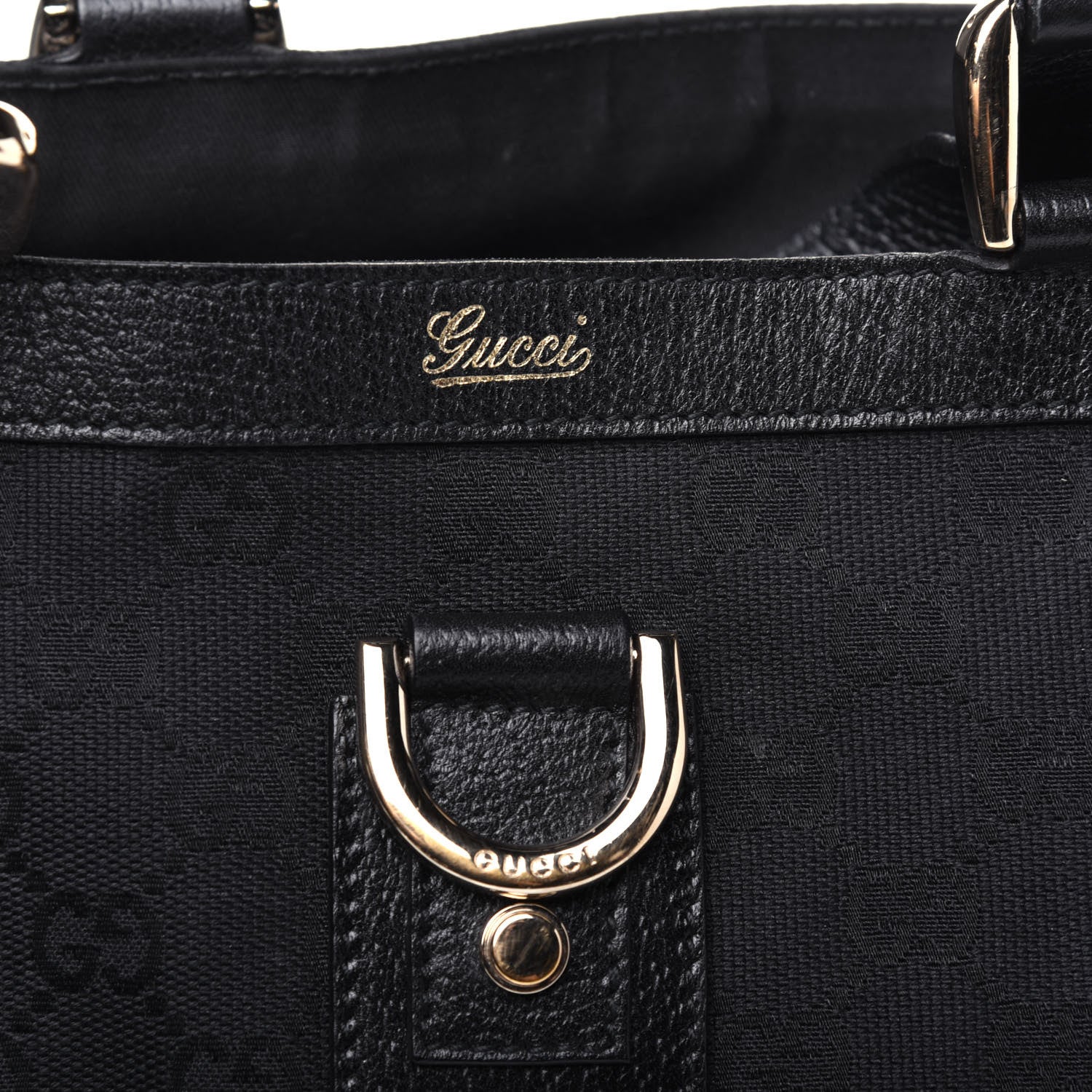 Gucci Monogram Small Abbey Tote Black 12 of 12