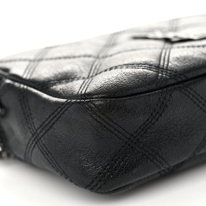 Saint Laurent Grained Lambskin Quilted Mini Becky Double Zip Bag Black 9 of 12
