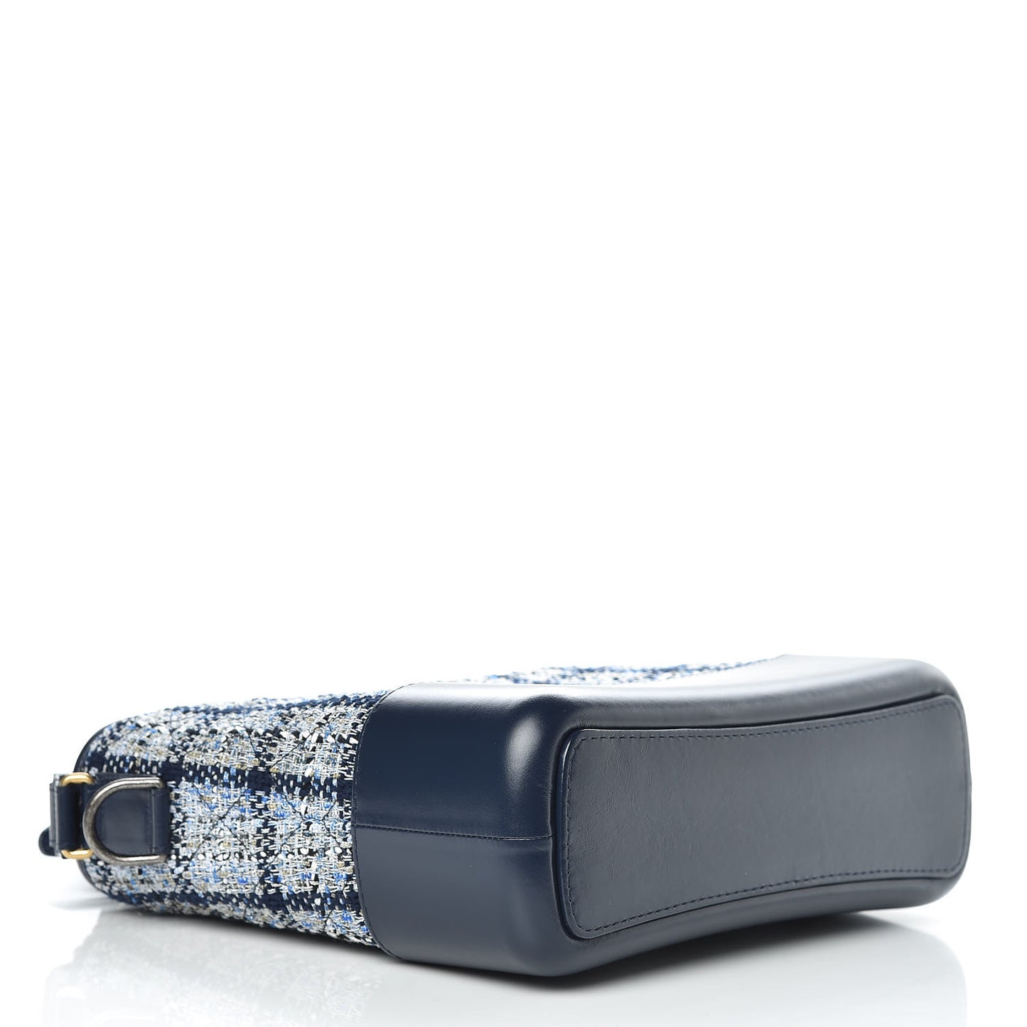 Tweed Calfskin Quilted Medium Gabrielle Hobo Navy