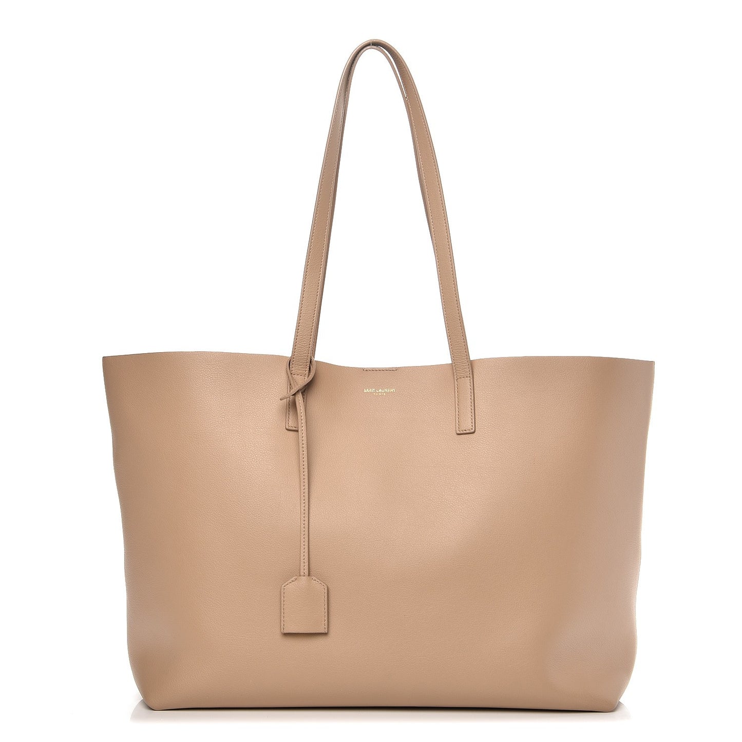 Calfskin Large Shopping Tote Dark Beige