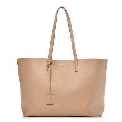 Saint Laurent Calfskin Large Shopping Tote Dark Beige 1 of 13