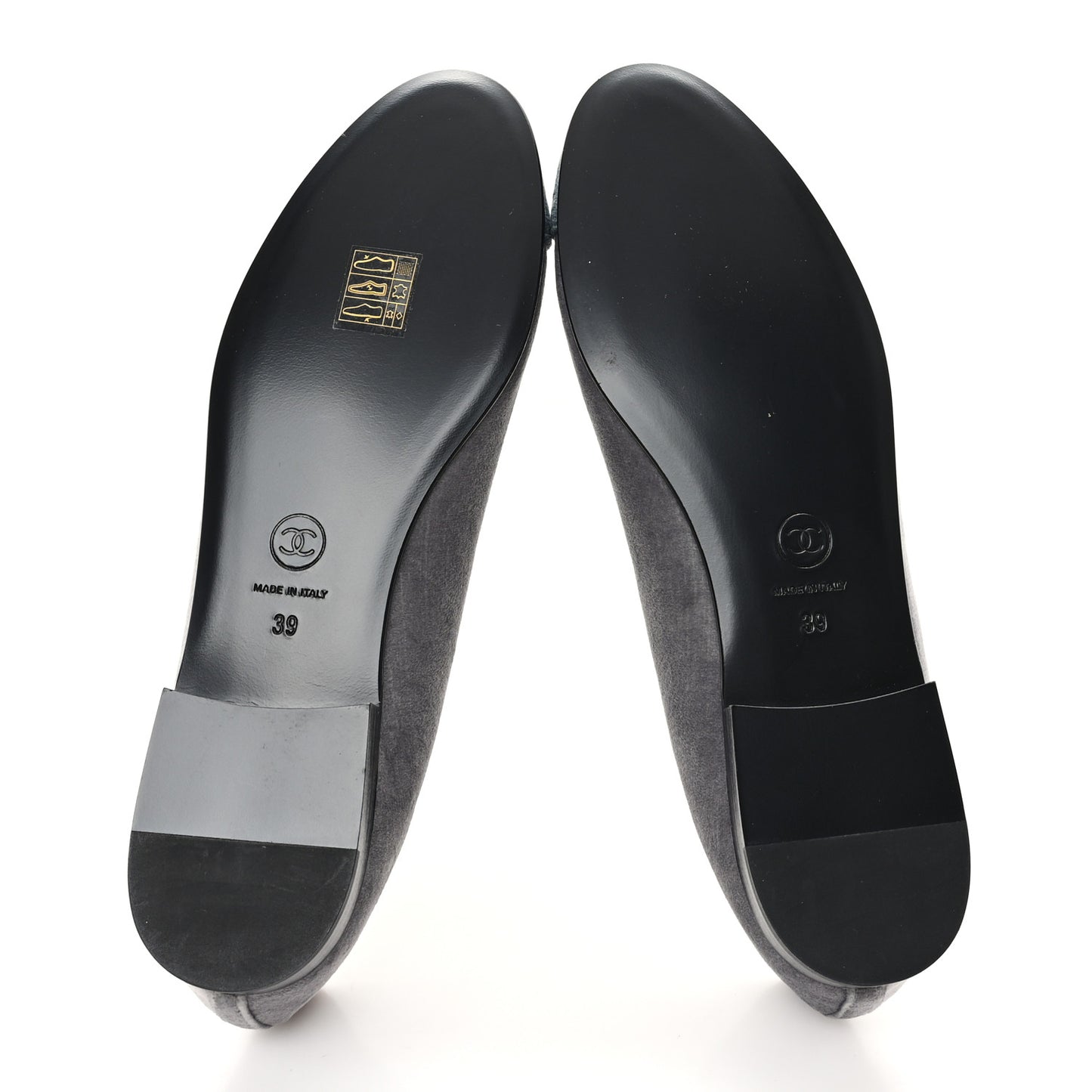 Velvet Cap Toe Ballerina Flats 39 Grey Green