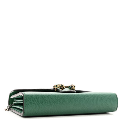 Gucci Calfskin Mini Dionysus Chain Wallet Emerald 4 of 14