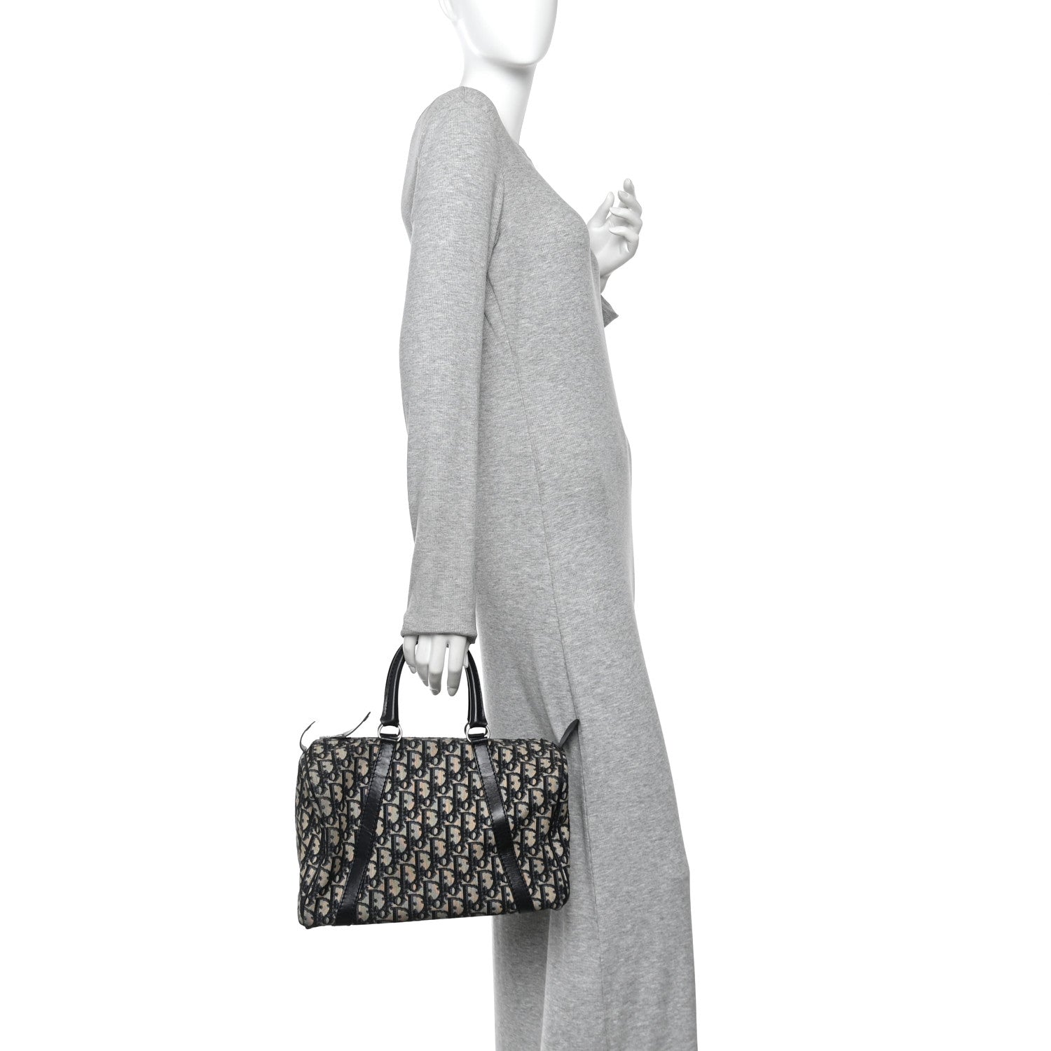 Christian Dior Monogram Boston Navy Blue 2 of 10