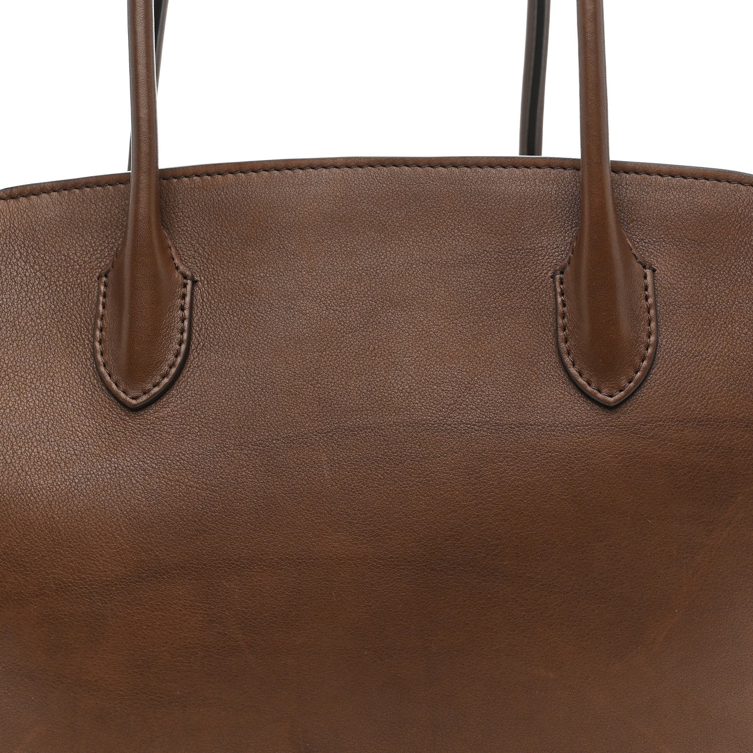 The Row Polished Saddle Calfskin Marlo 14 Deep Brown 7 of 10
