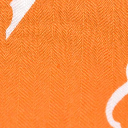 Hermes Cashmere Silk De La Mer Au Ciel Shawl 140 Orange Vert Corail 4 of 9