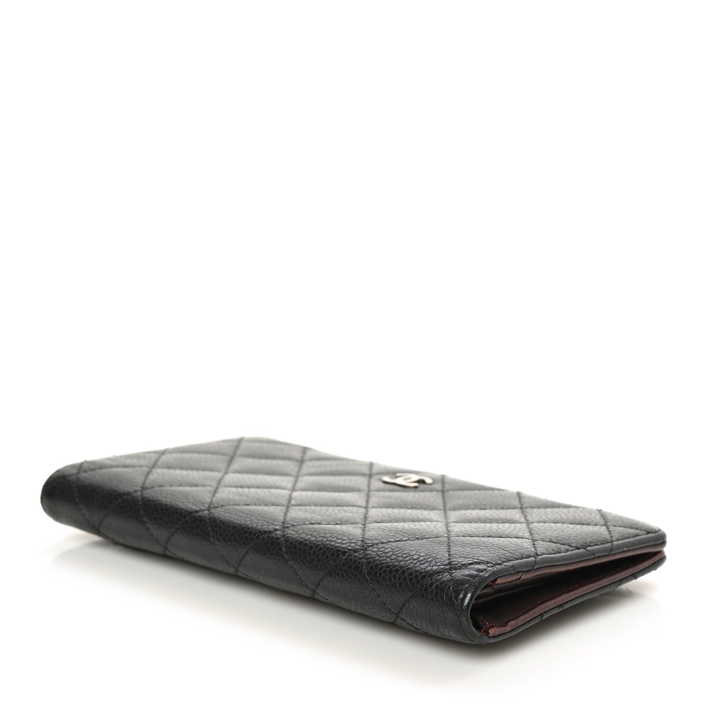 Caviar Quilted Yen Wallet Black
