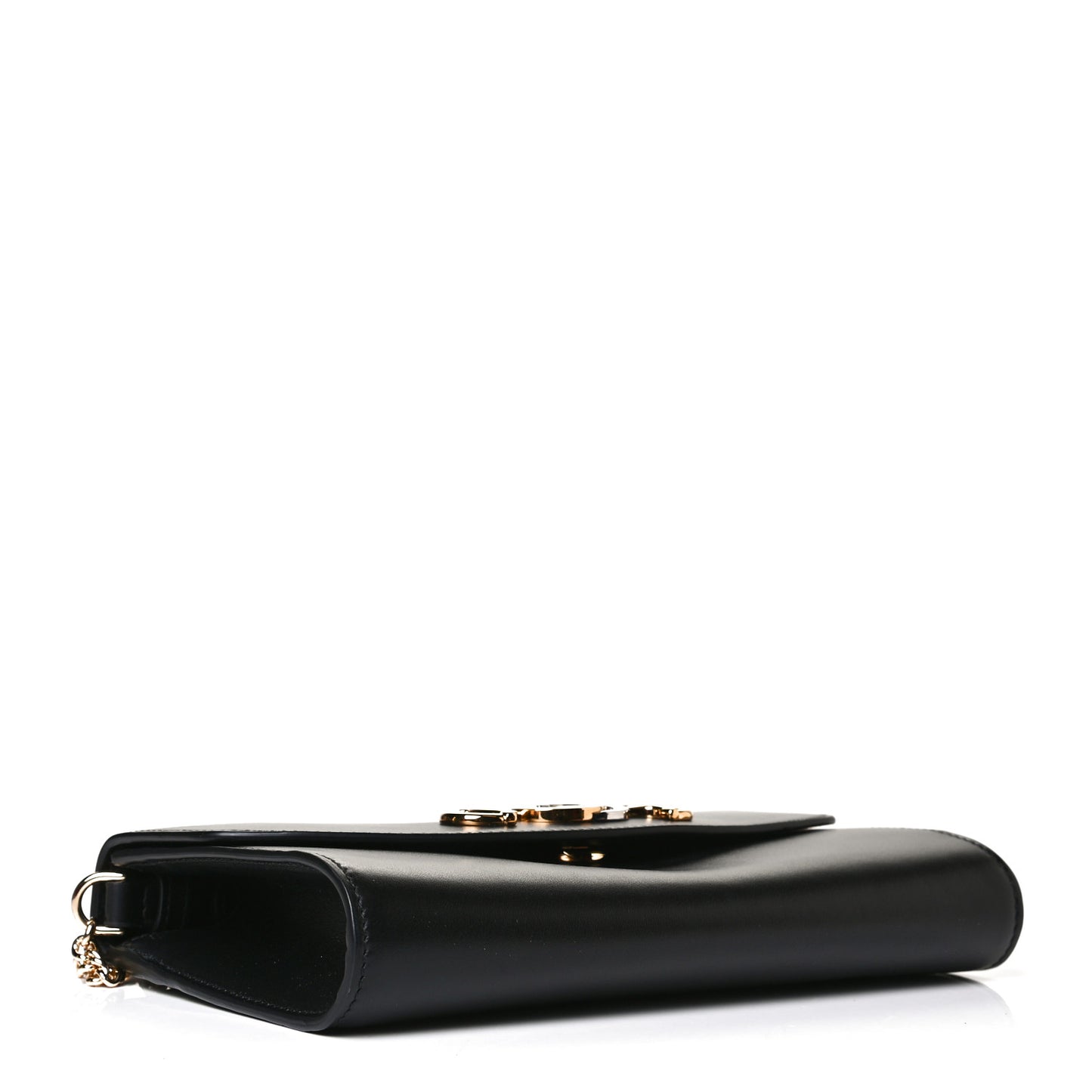 Smooth Calfskin Small Zumi Top Handle Shoulder Bag Black
