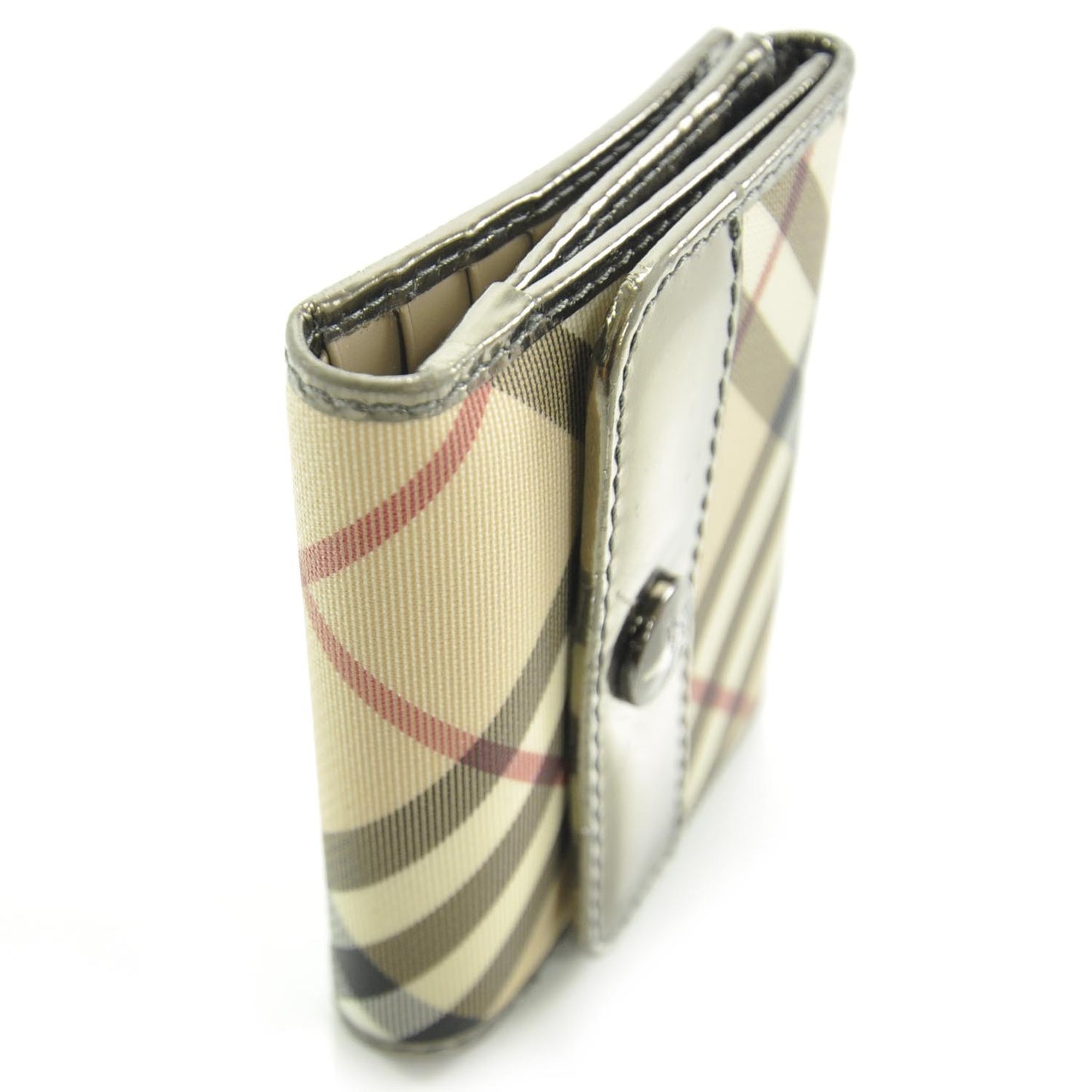 Nova Check Compact Wallet Metallic