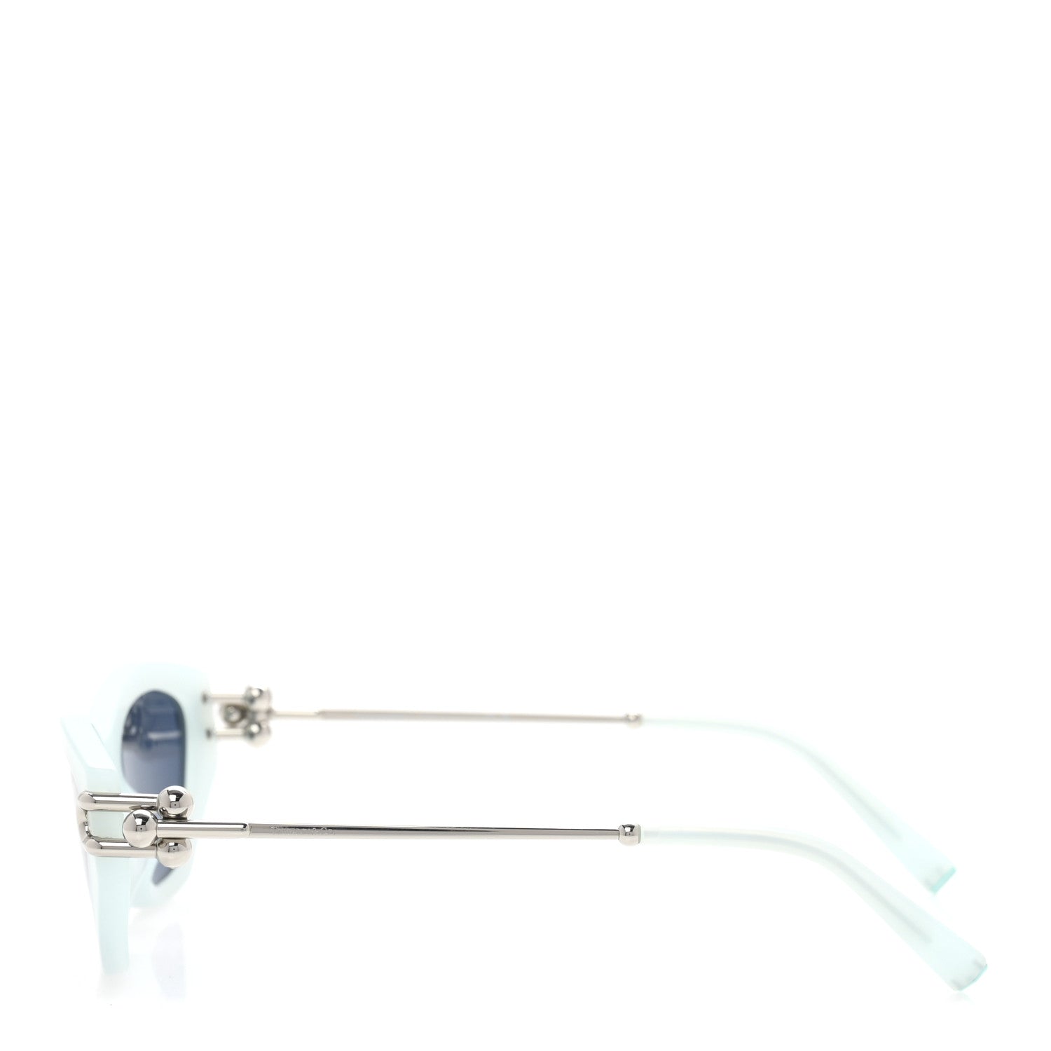 Tiffany Acetate HardWear Cat Eye Sunglasses TF4231U Frosted Pale Sapphire 3 of 9