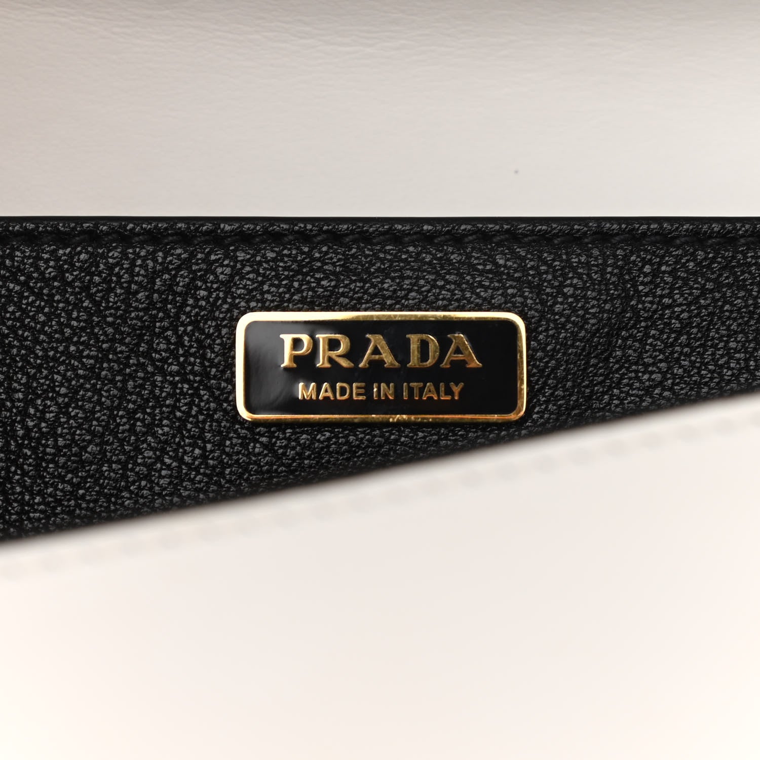 Prada City Calf Saffiano Large Cahier Bag White Black 6 of 9