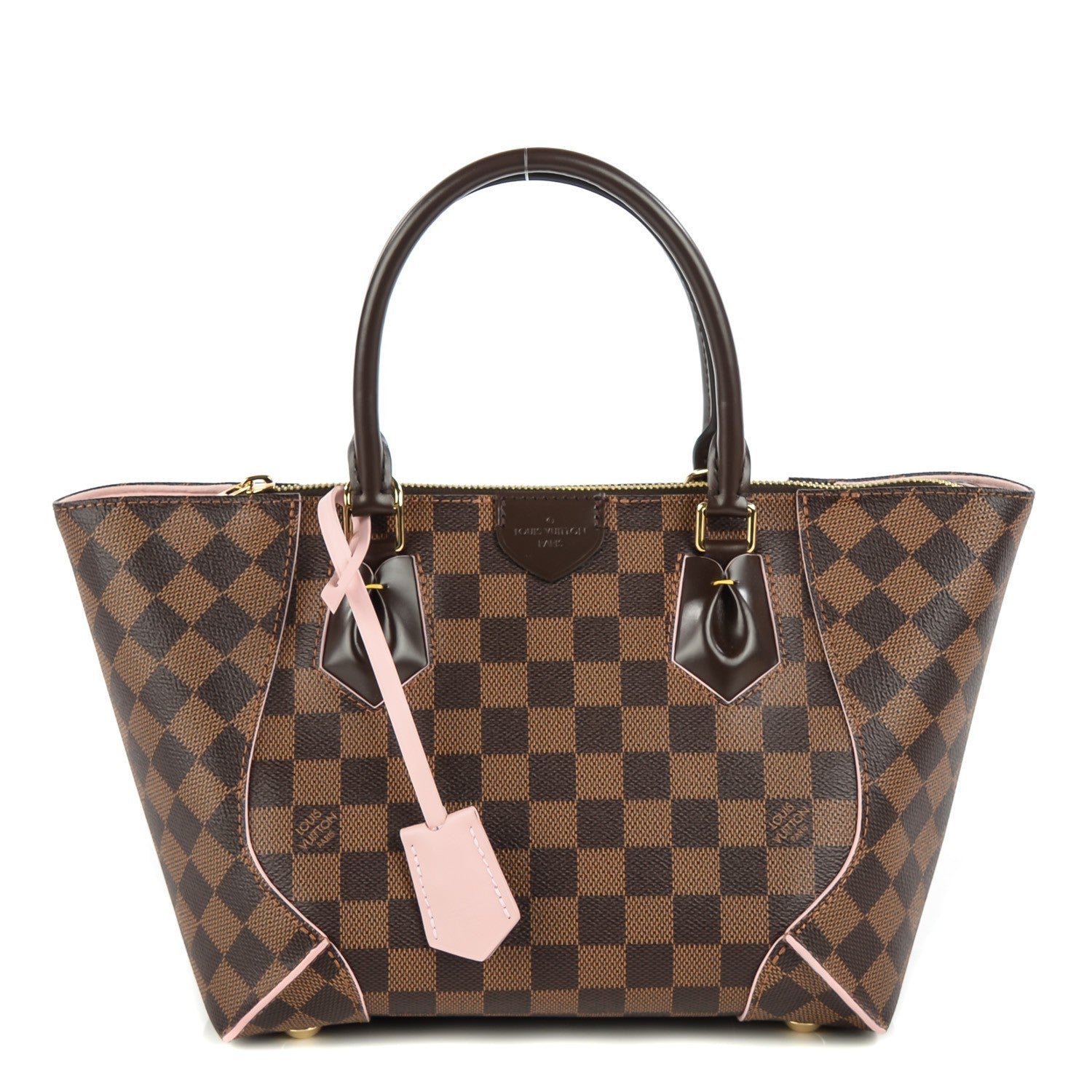 Louis Vuitton Damier Ebene Caissa Tote PM Rose Ballerine 1 of 8