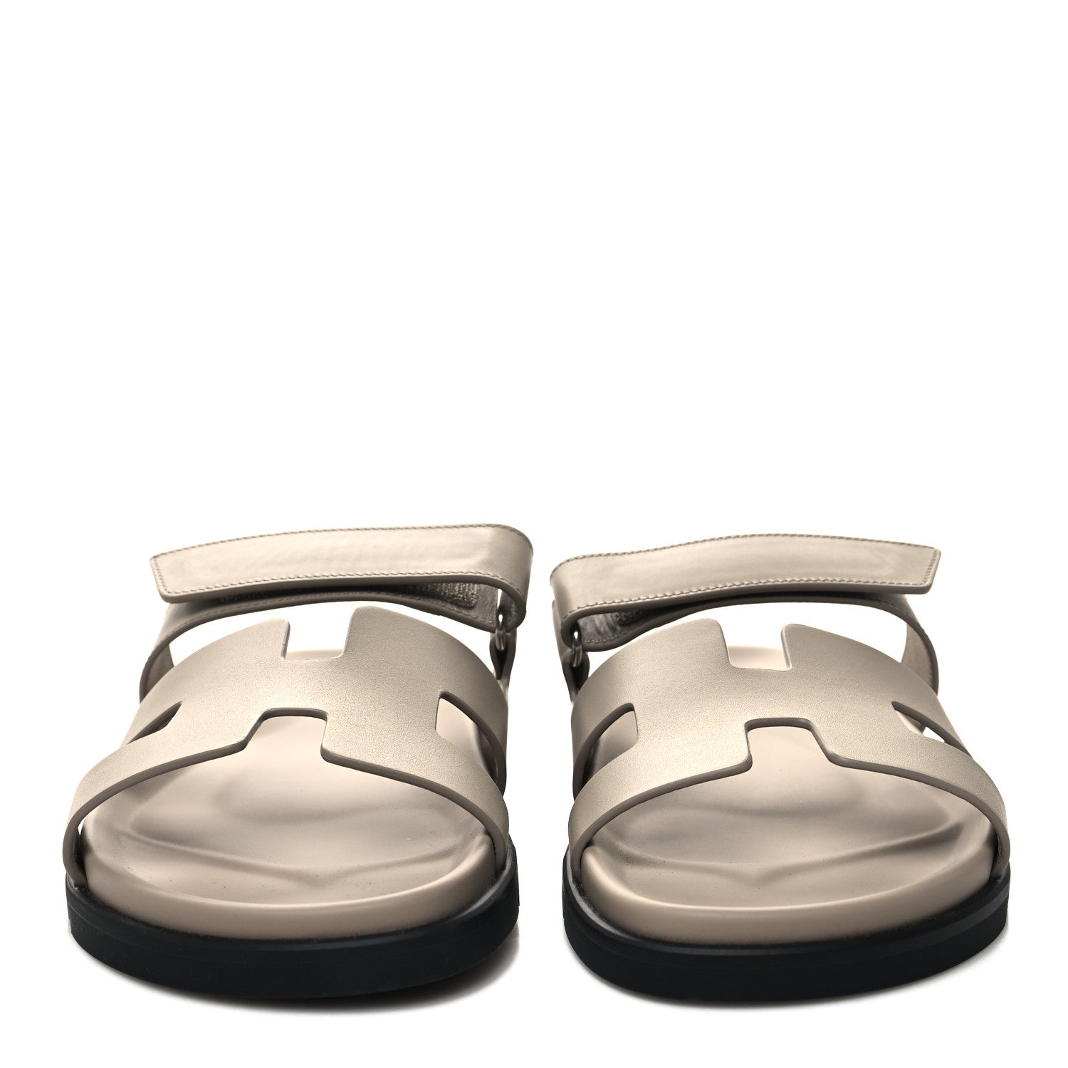 Hermes Calfskin Womens Chypre Sandals 41 Beige Mastic 2 of 9
