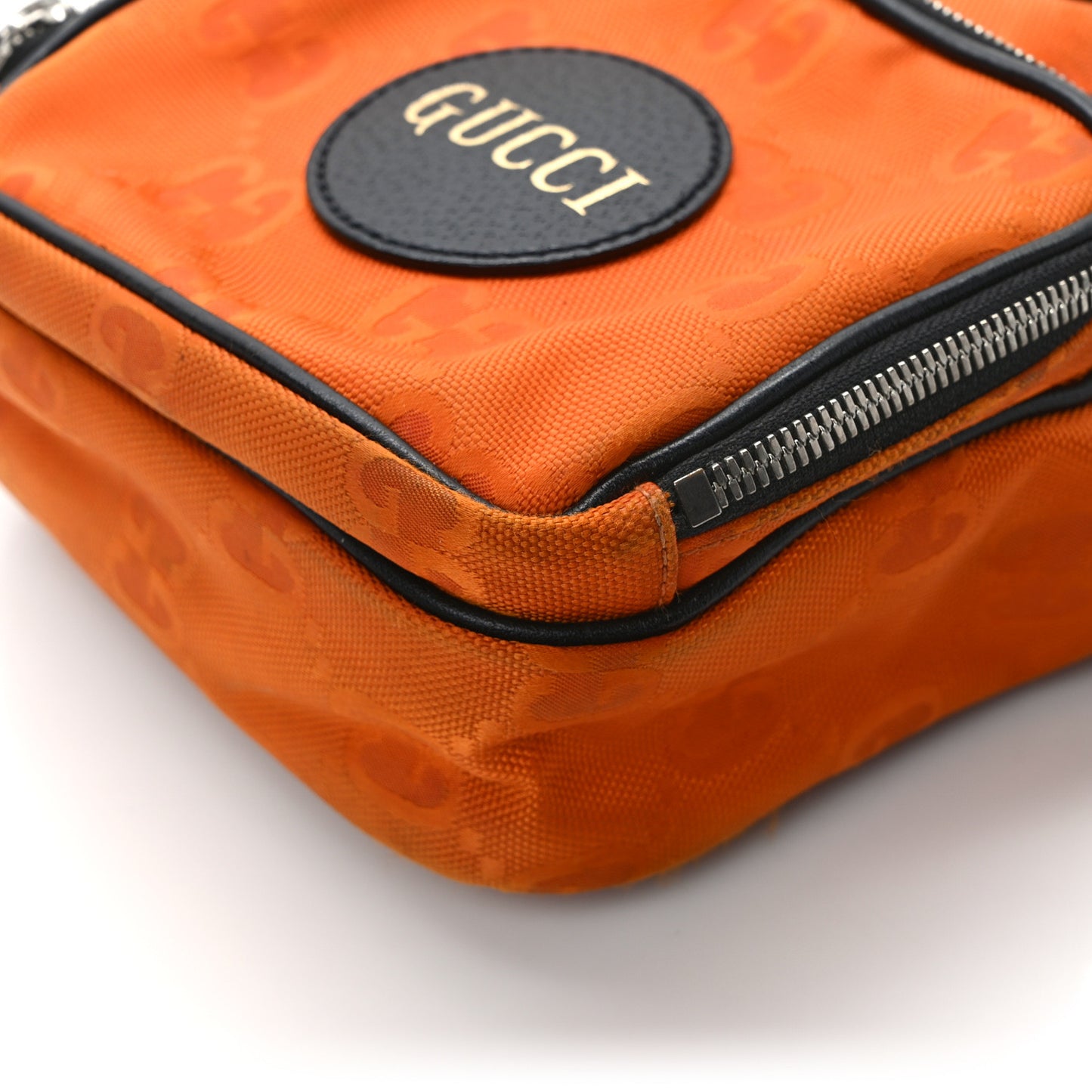Econyl Nylon Monogram Off The Grid Shoulder Bag Carrot Orange Black
