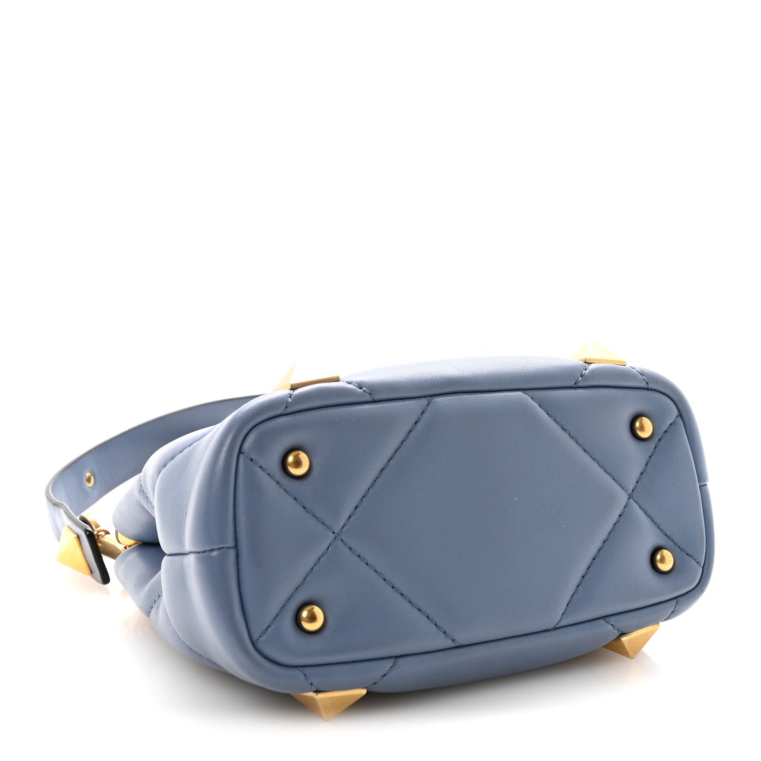 Valentino Garavani Nappa Mini Roman Stud The Handle Bag Niagara 4 of 9