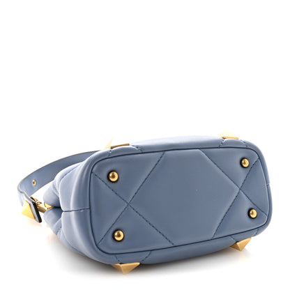 Valentino Garavani Nappa Mini Roman Stud The Handle Bag Niagara 4 of 9