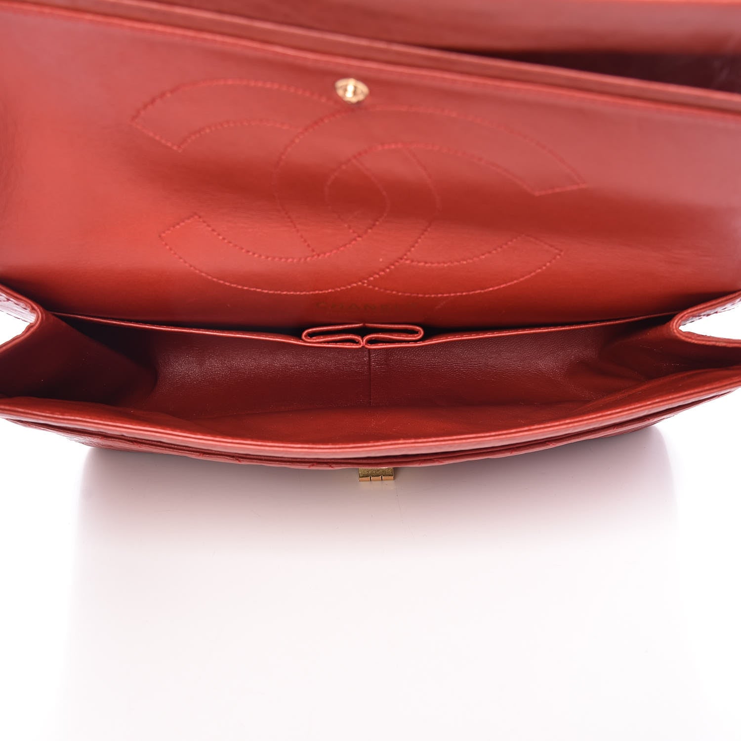 Chanel Aged Calfskin Quilted 2.55 Reissue 227 Flap Red 6 of 12