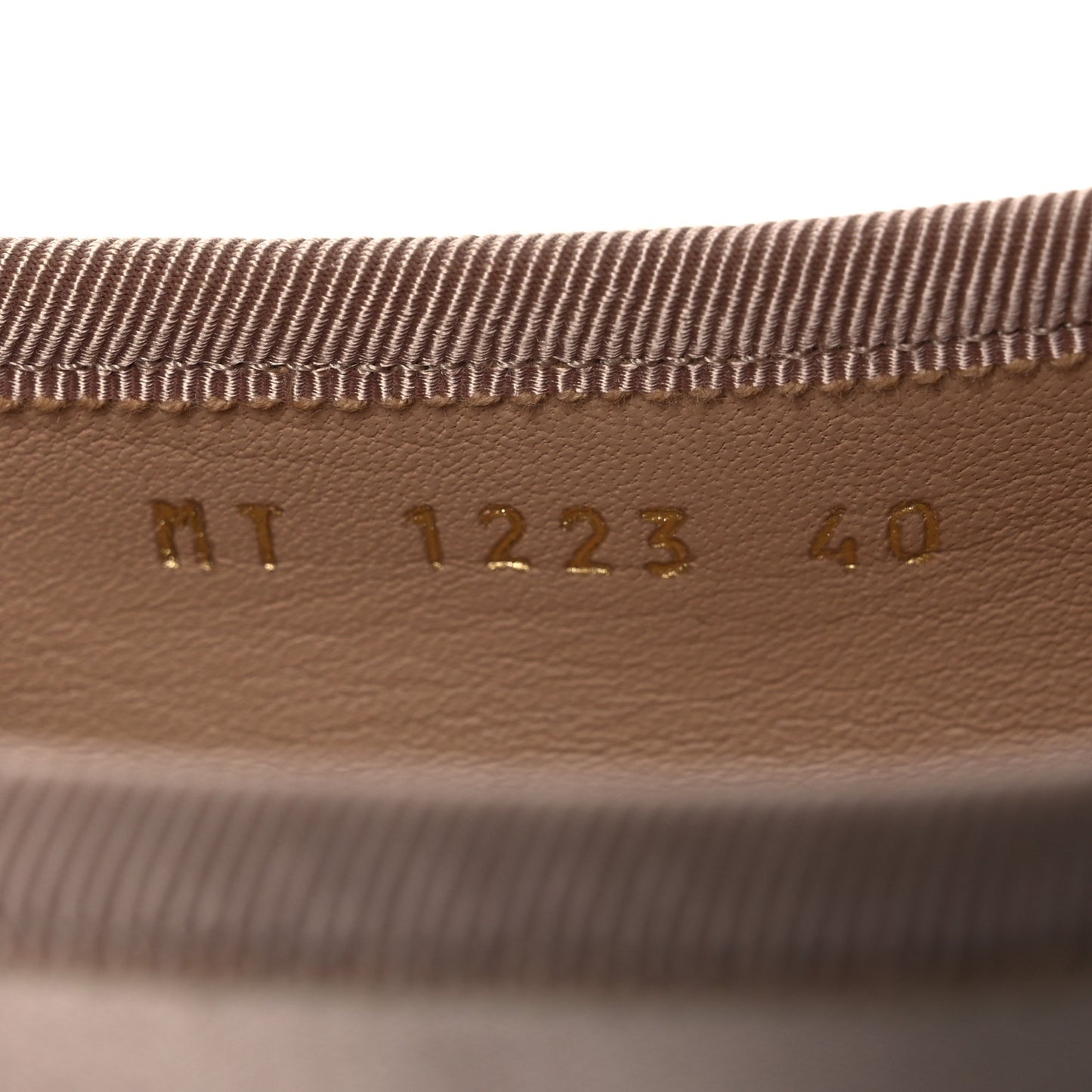 Satin Grosgrain D-Joy Ballet Flats 40 Beige Rose