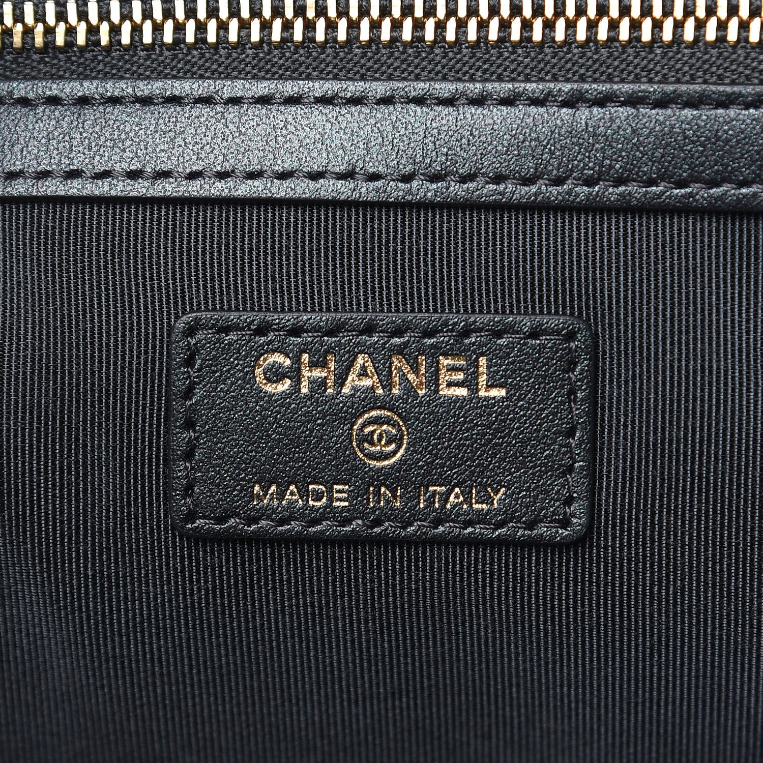 Chanel Iridescent Caviar Medium Night by the C Pouch Clutch Black 6 of 8
