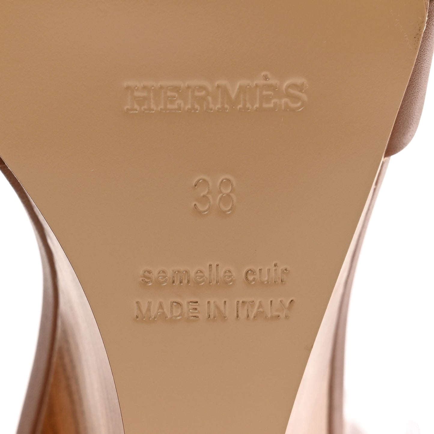 Calfskin Legend Wedge Sandals 38 Gold